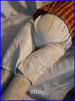 Ultra Rare Antique Fair Amusement Co. Plaster & Fabric Carnival Doll Early 1900s