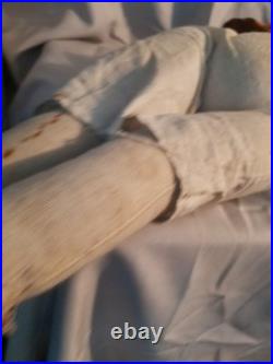 Ultra Rare Antique Fair Amusement Co. Plaster & Fabric Carnival Doll Early 1900s