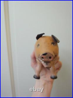 VERY RARE Antique Schoenhut Humpty Dumpty Circus toy cute vintage wooden pig