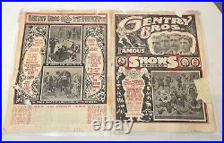 VERY RARE antique 1800's Century Bros circus parade illustrated pamphlet flyer
