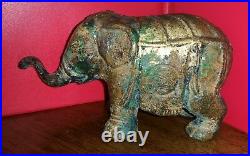 VINTAGE Beautiful Antique Cast Iron Circus Elephant