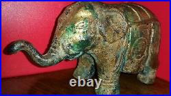 VINTAGE Beautiful Antique Cast Iron Circus Elephant