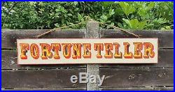 VINTAGE STYLE CIRCUS Fortune Teller Authentic Look Sign / Picture. Hand painted