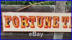 VINTAGE STYLE CIRCUS Fortune Teller Authentic Look Sign / Picture. Hand painted