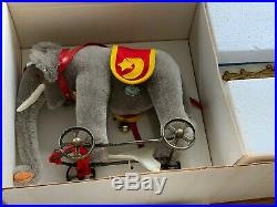 VINTAGE Steiff Golden Age Of Circus Elephant & Calliope Train Car NEW OLD STOCK
