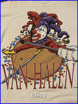 Van Halen Vintage Rock Concert T Shirt Balance Tour 1995 1996 Circus Clown Sz XL