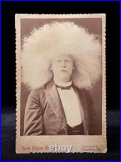 Very Rare Circus Sideshow Cabinet Photo Barnum's Unzie The Circassian Albino