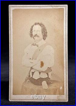 Very Rare & Early Circus CDV Photo Of Eli Bowen The Wonderful Man With No Legs