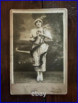 Victorian Snake Charmer Rare Sideshow Ringling Bros Circus Photo Antique 1900s