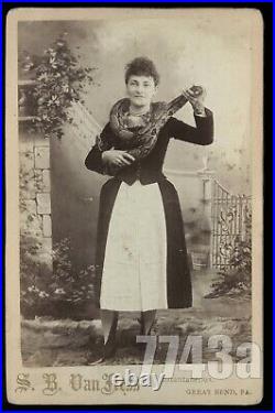 Victorian Snake Charmer Rare Sideshow Woman 1880s / Antique Photo Barnum Circus