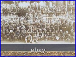 Vintage 1915 Atlantic City Beach Patrol Antique Photograph Lifeguards Framed NJ