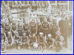 Vintage 1915 Atlantic City Beach Patrol Antique Photograph Lifeguards Framed NJ