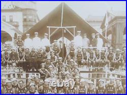 Vintage 1915 Atlantic City Beach Patrol Antique Photograph Lifeguards Framed NJ