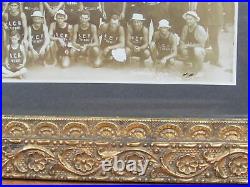 Vintage 1915 Atlantic City Beach Patrol Antique Photograph Lifeguards Framed NJ