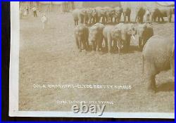 Vintage 1930s Cole Bros Clyde Beatty Elephant Animal Trainers Kelty Circus Photo