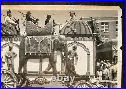 Vintage 1930s Elephant Figural Circus Wagon Parade Float Kelty Photo