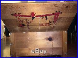 Vintage 1950s Antique Wooden Toy Chest Circus Clowns Collectibles