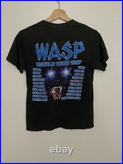 Vintage 1987 WASP The Electric Circus Tour Band Tee Sz S