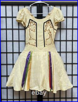 Vintage 30s Circus Costume Dance Dress Brocade Ribbons Crinoline Showgirl XXS/XS