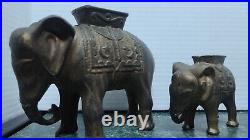 Vintage 4 Antique Cast Iron Circus Elephant Still Coin Banks
