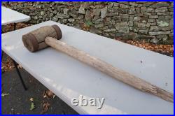 Vintage 45 1/2 INCH Wooden Mallet Circus Hammer Carnival Sledge 19TH CENTURY