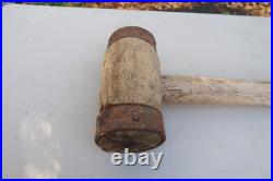 Vintage 45 1/2 INCH Wooden Mallet Circus Hammer Carnival Sledge 19TH CENTURY