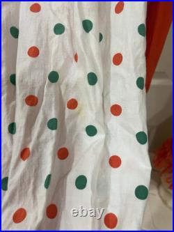 Vintage 50s Homemade Clown Suit Costume Full Body Bright Colors Adult Hat