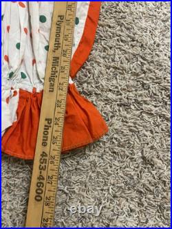 Vintage 50s Homemade Clown Suit Costume Full Body Bright Colors Adult Hat