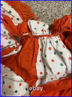 Vintage 50s Homemade Clown Suit Costume Full Body Bright Colors Adult Hat
