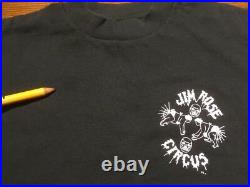 Vintage 90s Jim Rose Circus T-Shirt Signed Seattle Lollapalooza Grunge Banned L