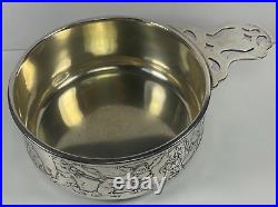 Vintage Animal Circus Party Sterling Silver Porringer Engraved #1482