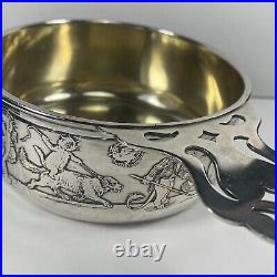 Vintage Animal Circus Party Sterling Silver Porringer Engraved #1482