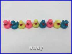 Vintage Antique Assorted Color Plastic Carnival Boats Duck/fish Pond Full Set 9