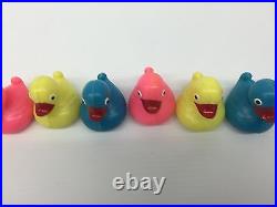 Vintage Antique Assorted Color Plastic Carnival Boats Duck/fish Pond Full Set 9