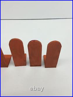 Vintage Antique Carnival Targets Wood Shooting Gallery Numbers Full Set 9 Pieces