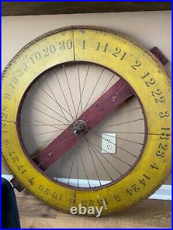Vintage Antique Carnival Wheel, 30 Number, Folk Art, Unbelievable Patina