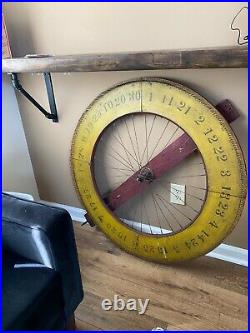 Vintage Antique Carnival Wheel, 30 Number, Folk Art, Unbelievable Patina