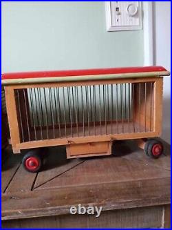 Vintage / Antique Circus Wagon With Tractor and Wire Pens