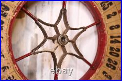 Vintage Antique Gambling Wheel Wood Carnival Game Board roulette sign 1930s set