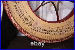 Vintage Antique Gambling Wheel Wood Carnival Game Board roulette sign 1930s set