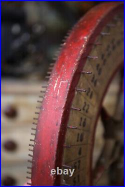 Vintage Antique Gambling Wheel Wood Carnival Game Sign circus roulette 1930s old