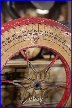 Vintage Antique Gambling Wheel Wood Carnival Game Sign oddity roulette 1930s