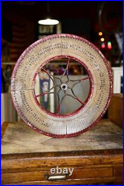 Vintage Antique Gambling Wheel Wood Carnival Game Sign oddity roulette old 1930s