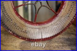 Vintage Antique Gambling Wheel Wood Carnival Game Sign oddity roulette old 1930s