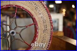 Vintage Antique Gambling Wheel Wood Carnival Game Sign oddity roulette old 1930s