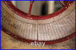 Vintage Antique Gambling Wheel Wood Carnival Game Sign oddity roulette old 1930s