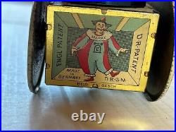 Vintage Antique Lehman Germany Clown Donkey Circus Cart Wind-Up Tin Toy