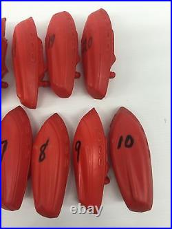 Vintage Antique Plastic Carnival Boats Duck/fish Pond With Numbers Full Set 20
