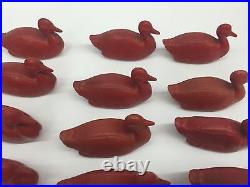 Vintage Antique Red Plastic Carnival Boats Duck/fish Pond Full Set 34 W Numbers