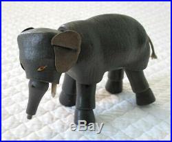 Vintage Antique Schoenhut Humpty Dumpty Circus Elephant Wooden Toy Moving Parts